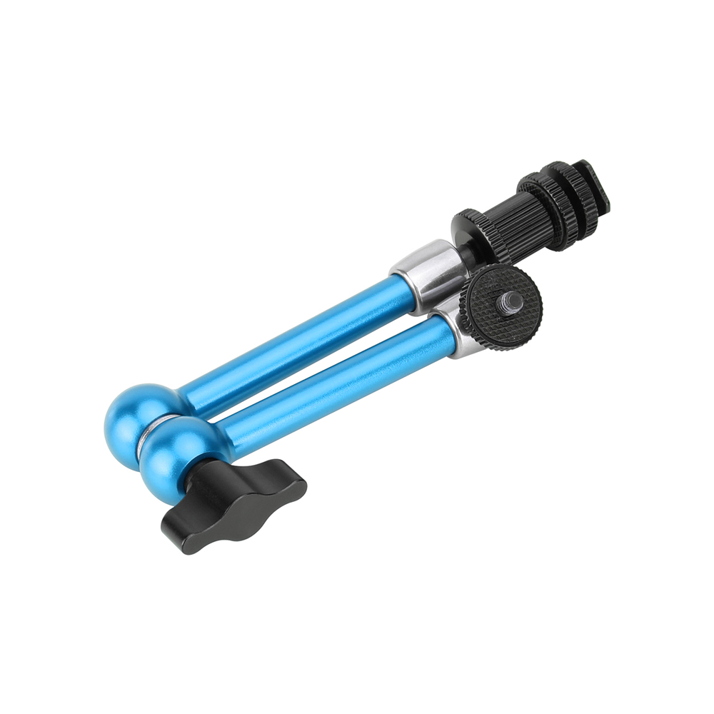 CAMVATE 11" Magic  Arm with Ball Joints & Shoe Adapter (Blue/Black)