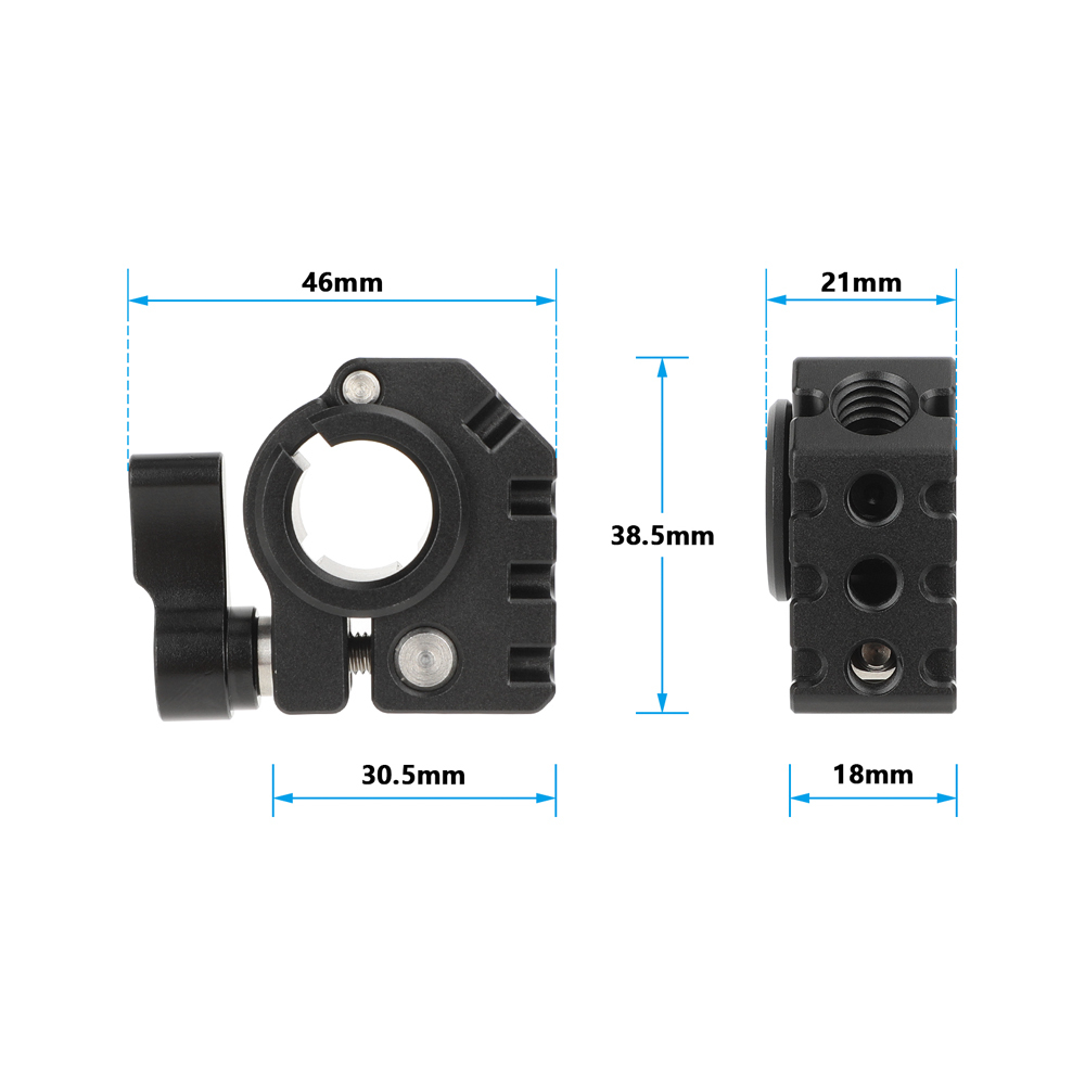 CAMVATE 19mm Rod Clamp & 15mm Reduction Bushing