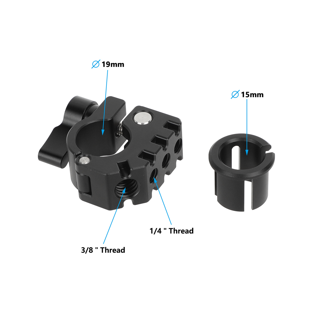 CAMVATE 19mm Rod Clamp & 15mm Reduction Bushing