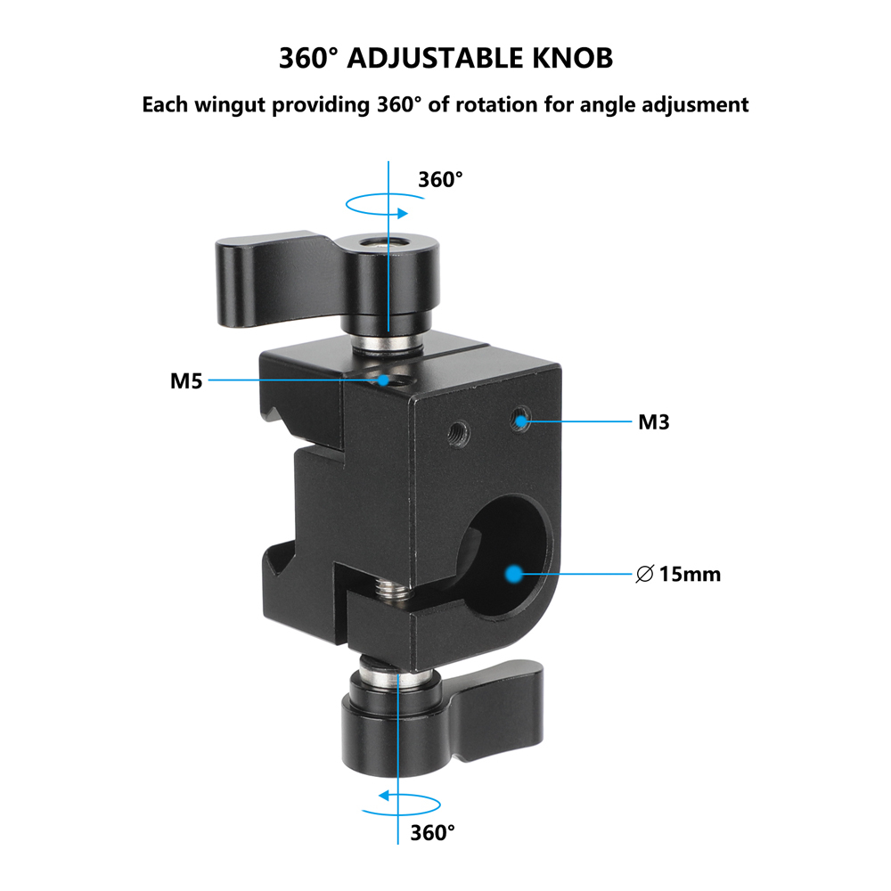 CAMVATE 15mm Rod Holder to NATO Clamp Mount