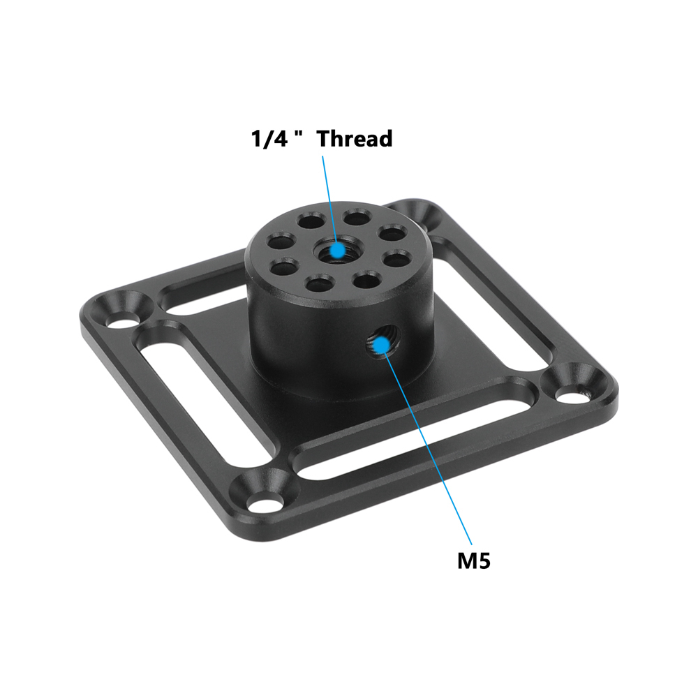 CAMVATE Square Wall/Ceiling Mount Plate with 1/4"-20 Thread & Mounting Slots