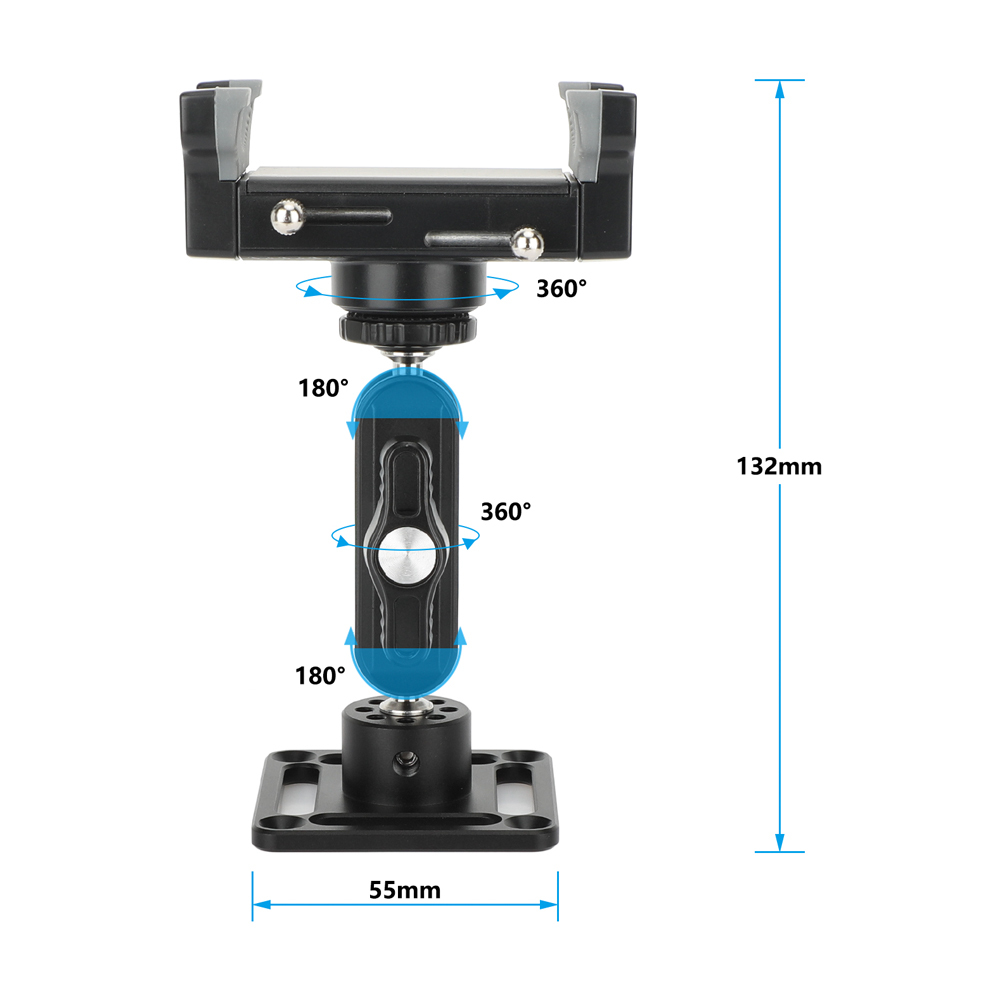 CAMVATE Smartphone Holder Clamp with Mini Ball Head Extension Arm and Wall/Ceiling Mount