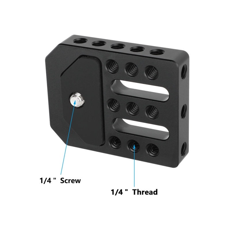 CAMVATE Monitor Cage Base Plate Cheese Plate For On-camera Director's Monitor Featured 1/4"-20 Mounting Socket