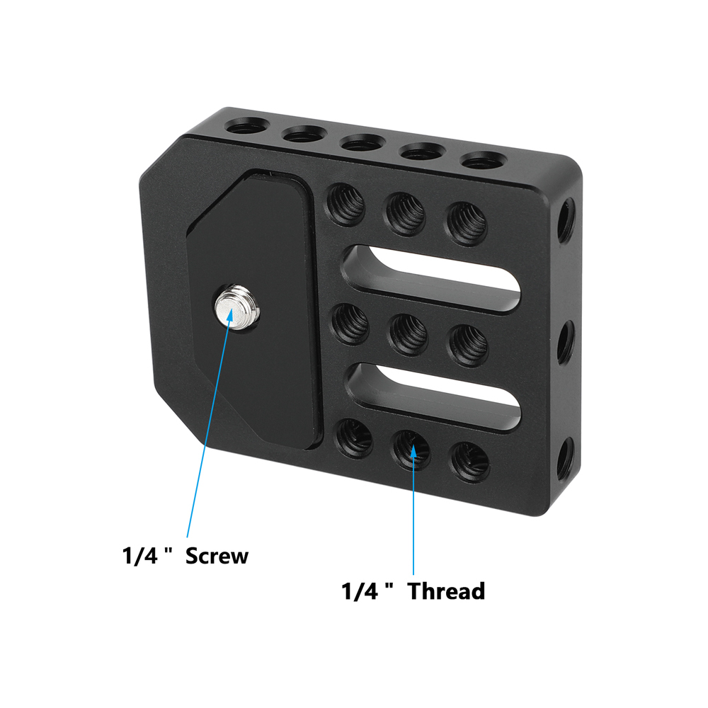 CAMVATE Monitor Cage Base Plate Cheese Plate For On-camera Director's Monitor Featured 1/4"-20 Mounting Socket