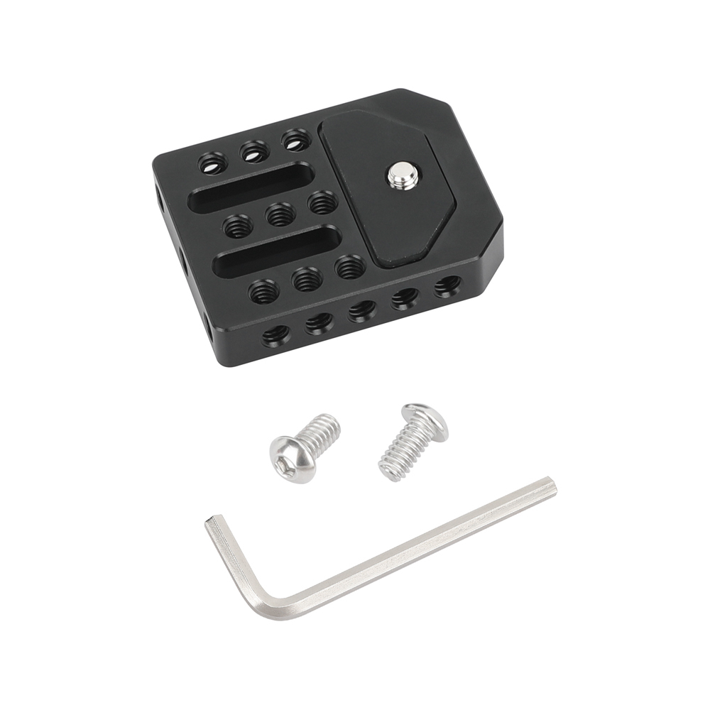 CAMVATE Monitor Cage Base Plate Cheese Plate For On-camera Director's Monitor Featured 1/4"-20 Mounting Socket