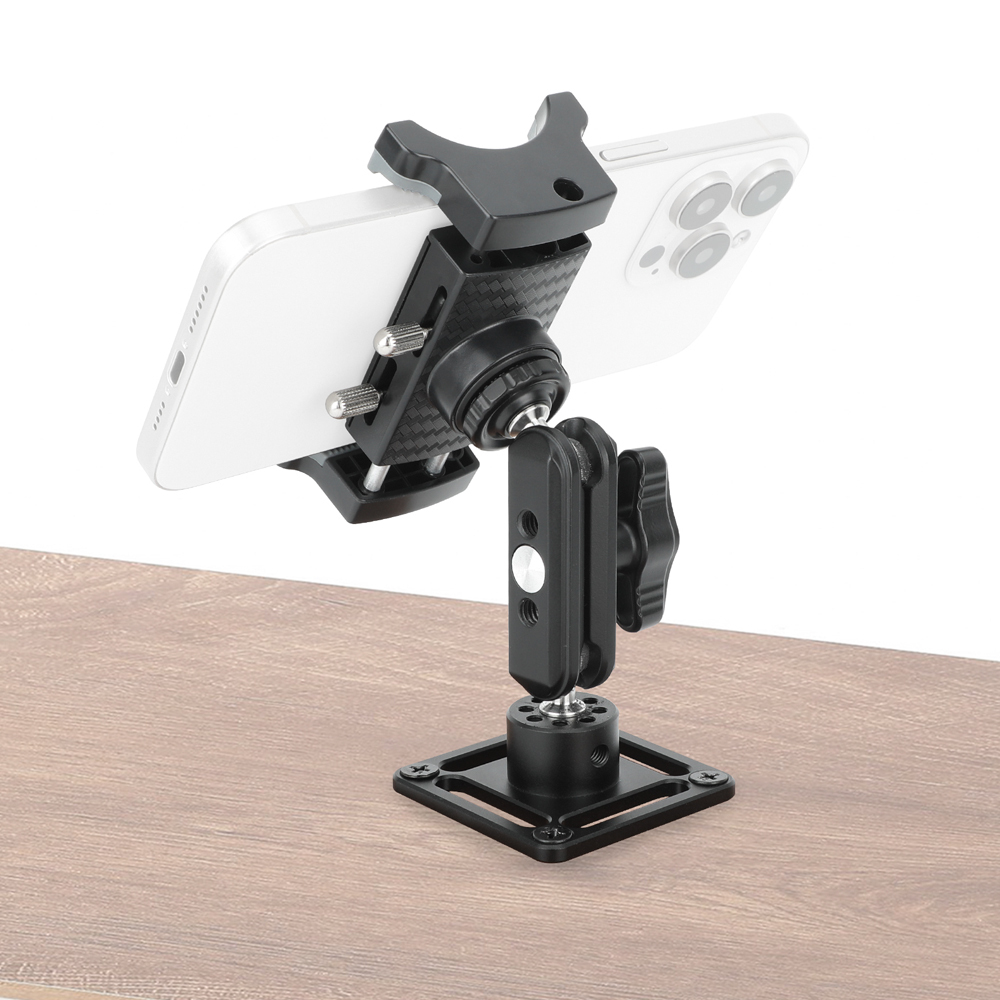 CAMVATE Smartphone Holder Clamp with Mini Ball Head Extension Arm and Wall/Ceiling Mount