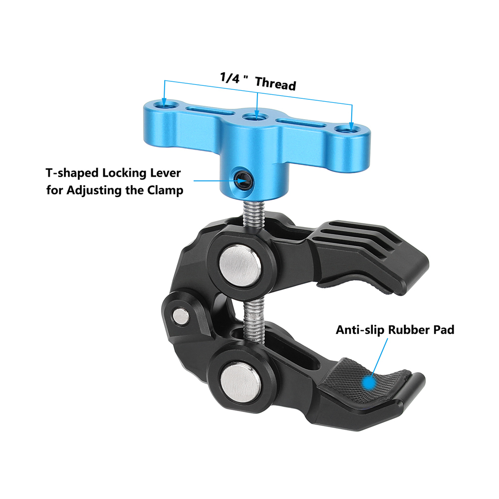 CAMVATE Super Crab Gripper Clamp (Blue T-Handle)
