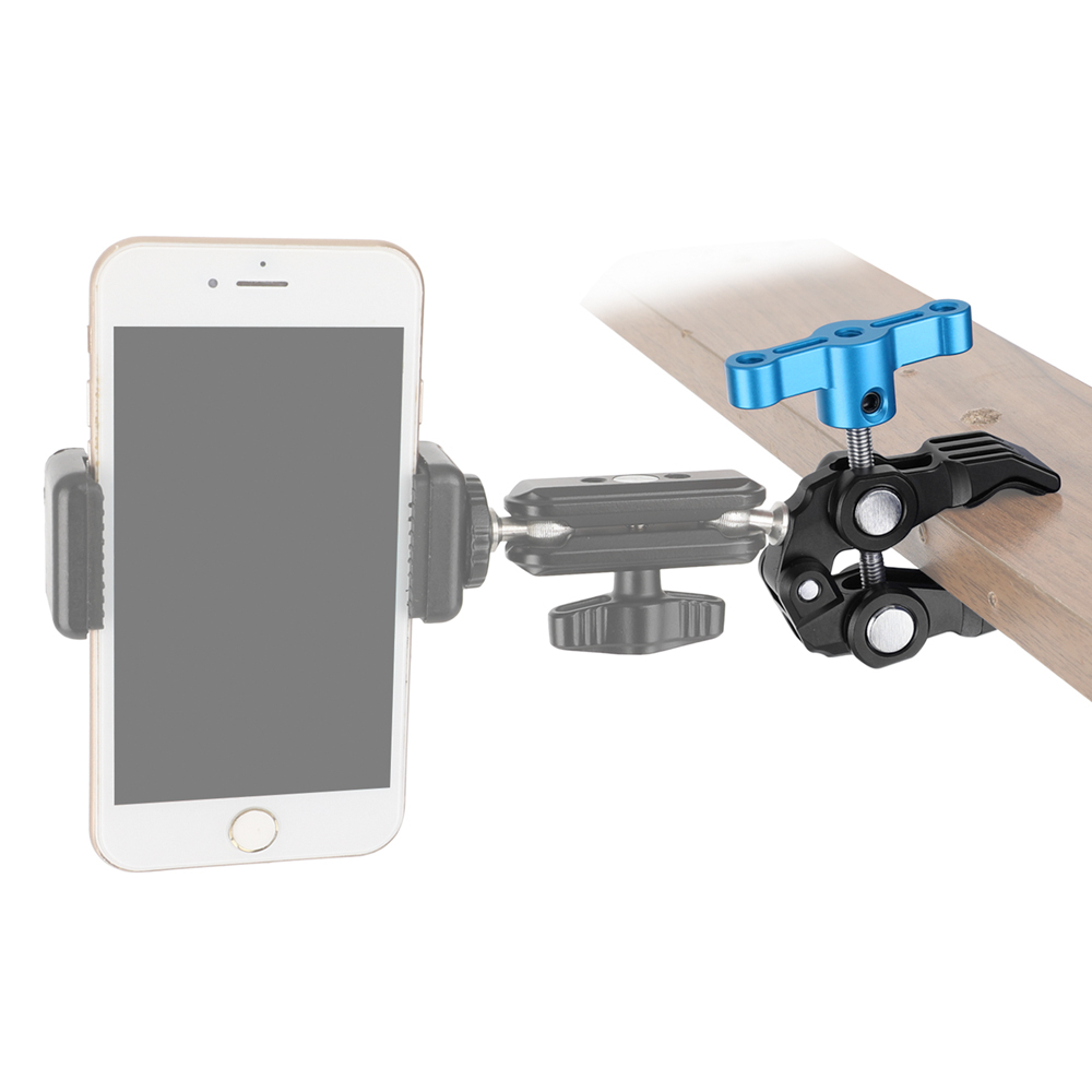 CAMVATE Super Crab Gripper Clamp (Blue T-Handle)