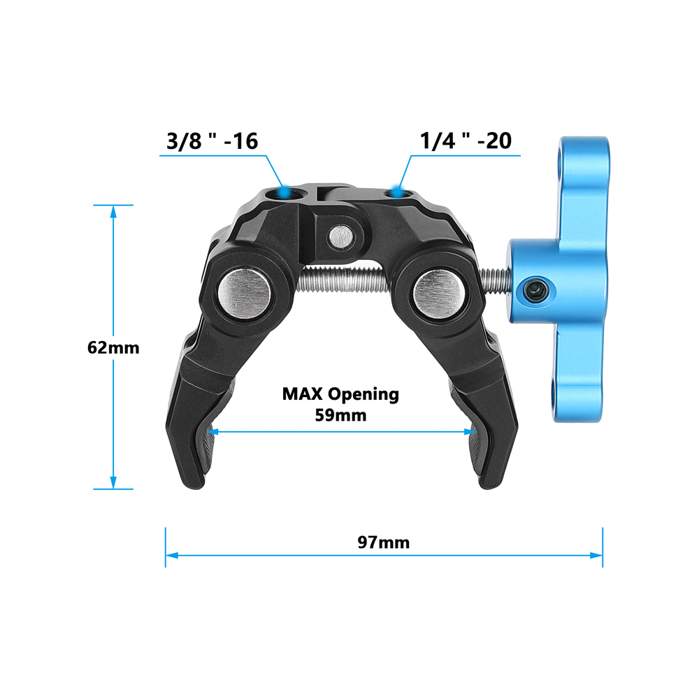 CAMVATE Super Crab Gripper Clamp (Blue T-Handle)
