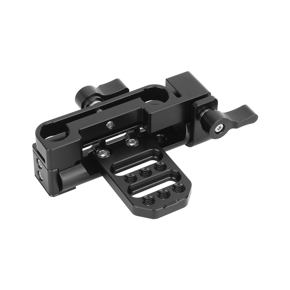 CAMVATE Tilt-Adjustable 15mm LWS Dual-Rod Clamp for Battery Mount