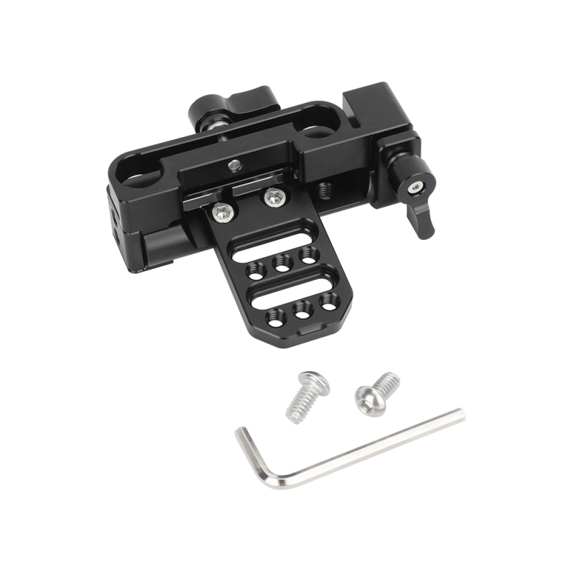CAMVATE Tilt-Adjustable 15mm LWS Dual-Rod Clamp for Battery Mount