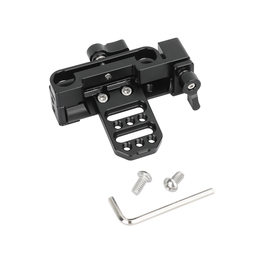 CAMVATE Tilt-Adjustable 15mm LWS Dual-Rod Clamp for Battery Mount