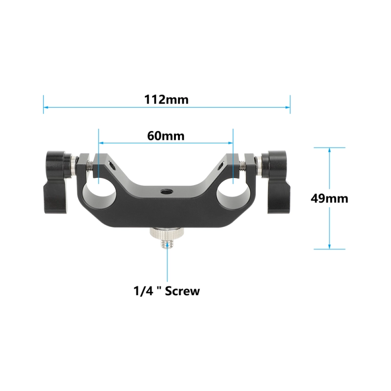 CAMVATE 15mm LWS Dual-Rod Clamp with 1/4''-20 Male Screw Adapter