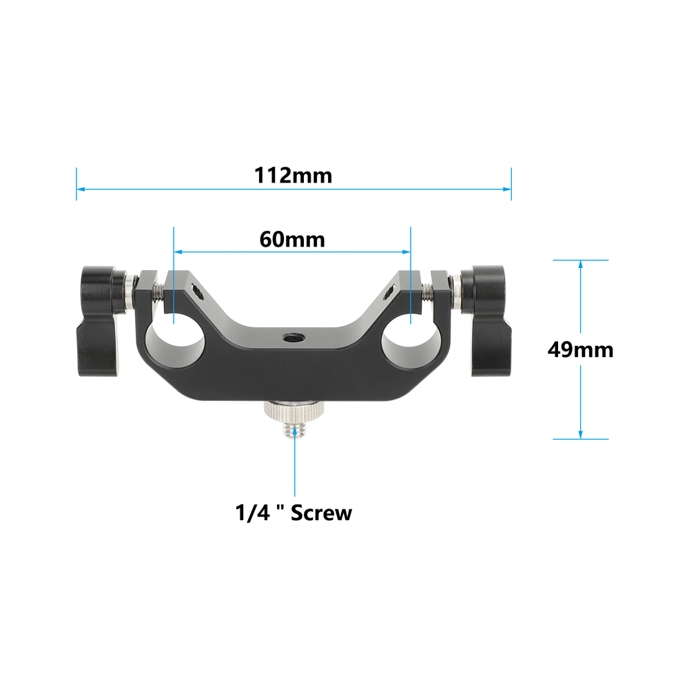 CAMVATE 15mm LWS Dual-Rod Clamp with 1/4''-20 Male Screw Adapter