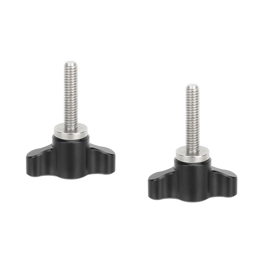 CAMVATE Tiny M4 Thumbscrew Assembly Knob (18mm, Black, 2-Pack)