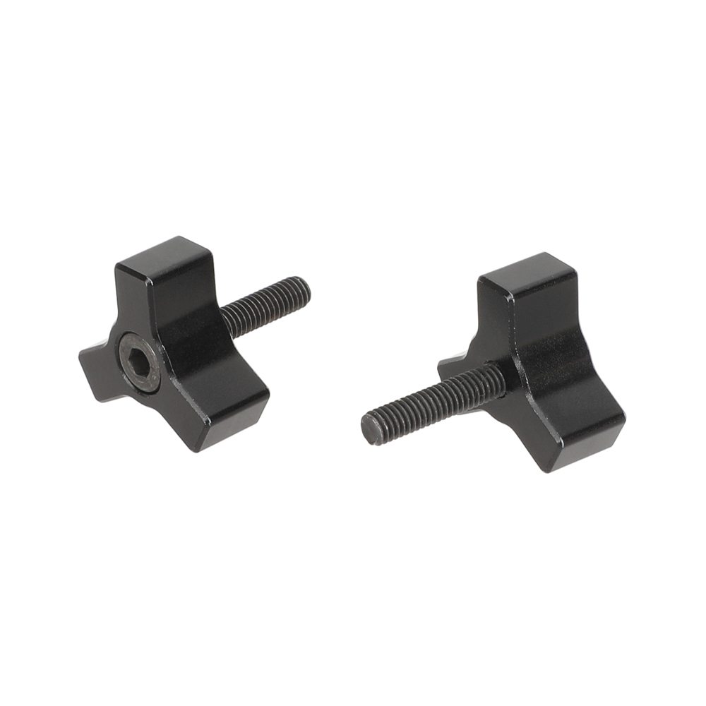 CAMVATE Tiny M4 Thumbscrew Knob (15mm, Black, 2-Pack)