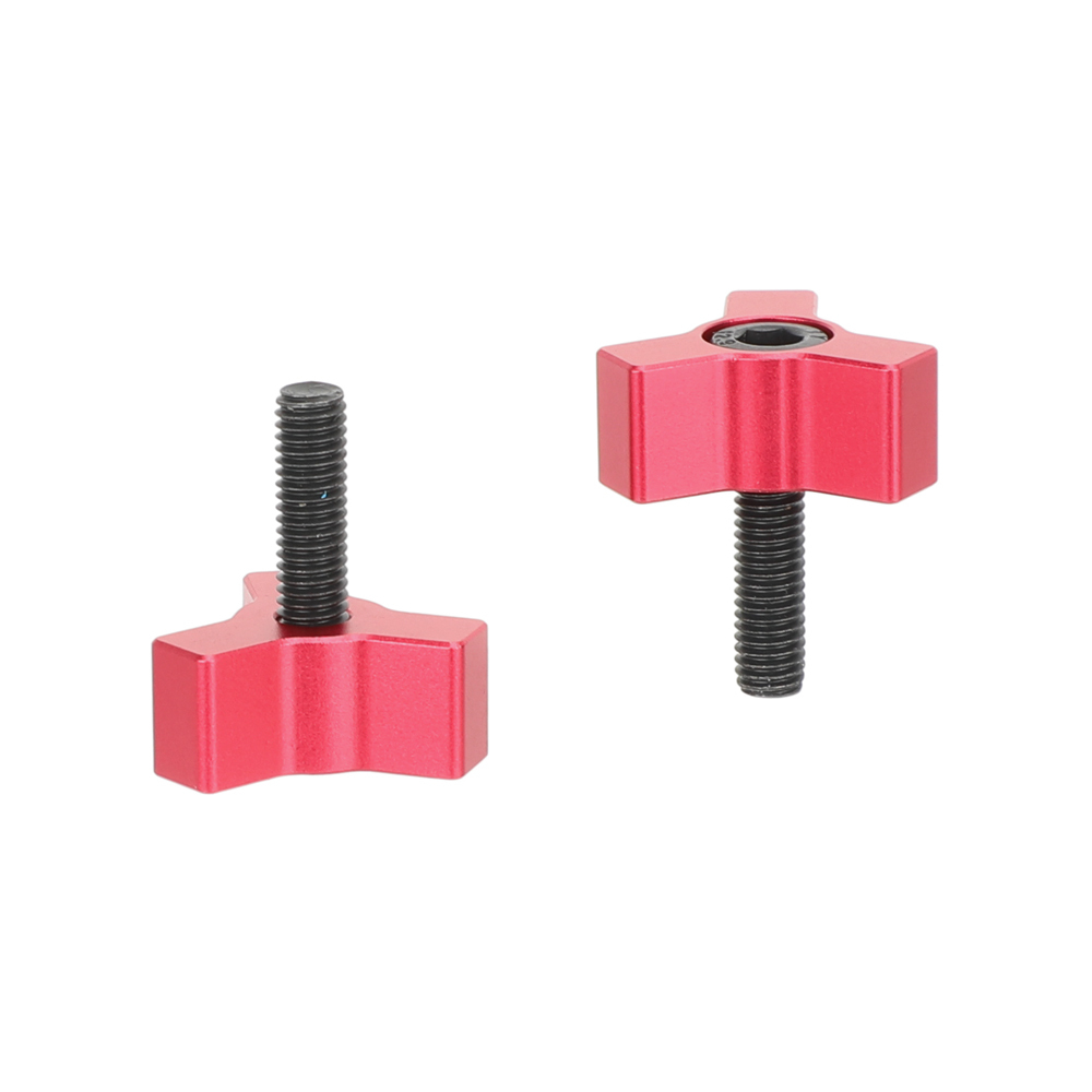 CAMVATE Tiny M5 Thumbscrew Knob (15mm, Red, 2-Pack)