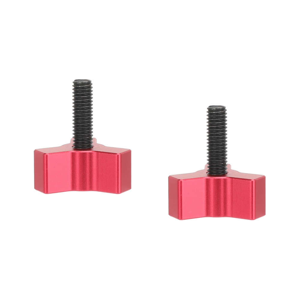 CAMVATE Tiny M5 Thumbscrew Knob (15mm, Red, 2-Pack)