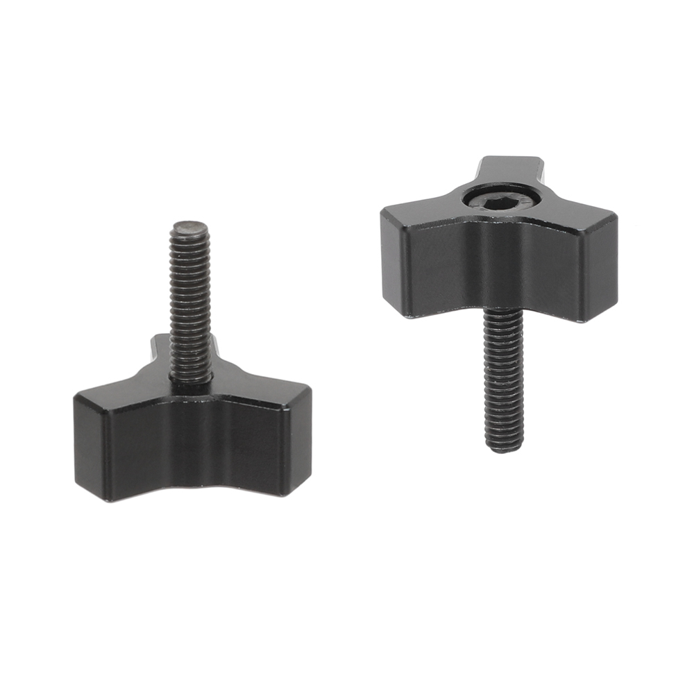 CAMVATE Tiny M4 Thumbscrew Knob (15mm, Black, 2-Pack)