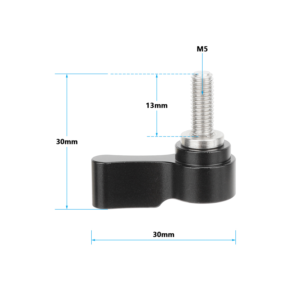 CAMVATE M5 Male Threading（13mm long） Rotating Knob Adjustable Thumb Lever Screw