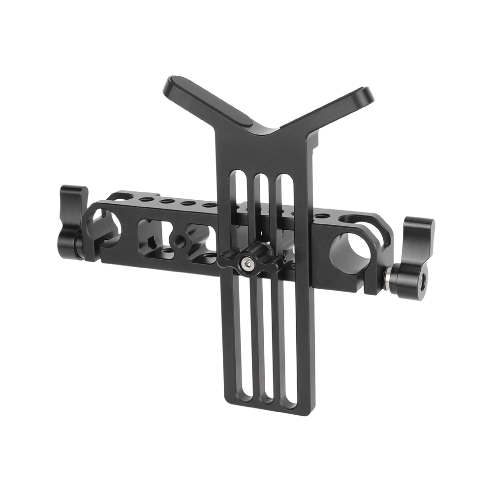 CAMVATE 15mm Studio Rod Clamp with Y-Shaped Lens Support