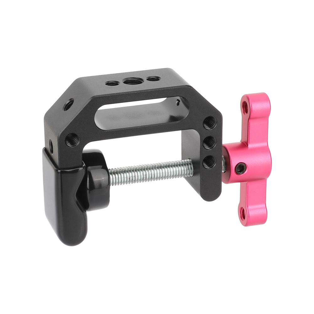 CAMVATE C-clamp with 1/4"&3/8" Thread (Red T-handle)