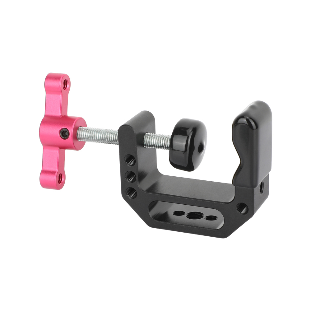 CAMVATE C-clamp with 1/4"&3/8" Thread (Red T-handle)