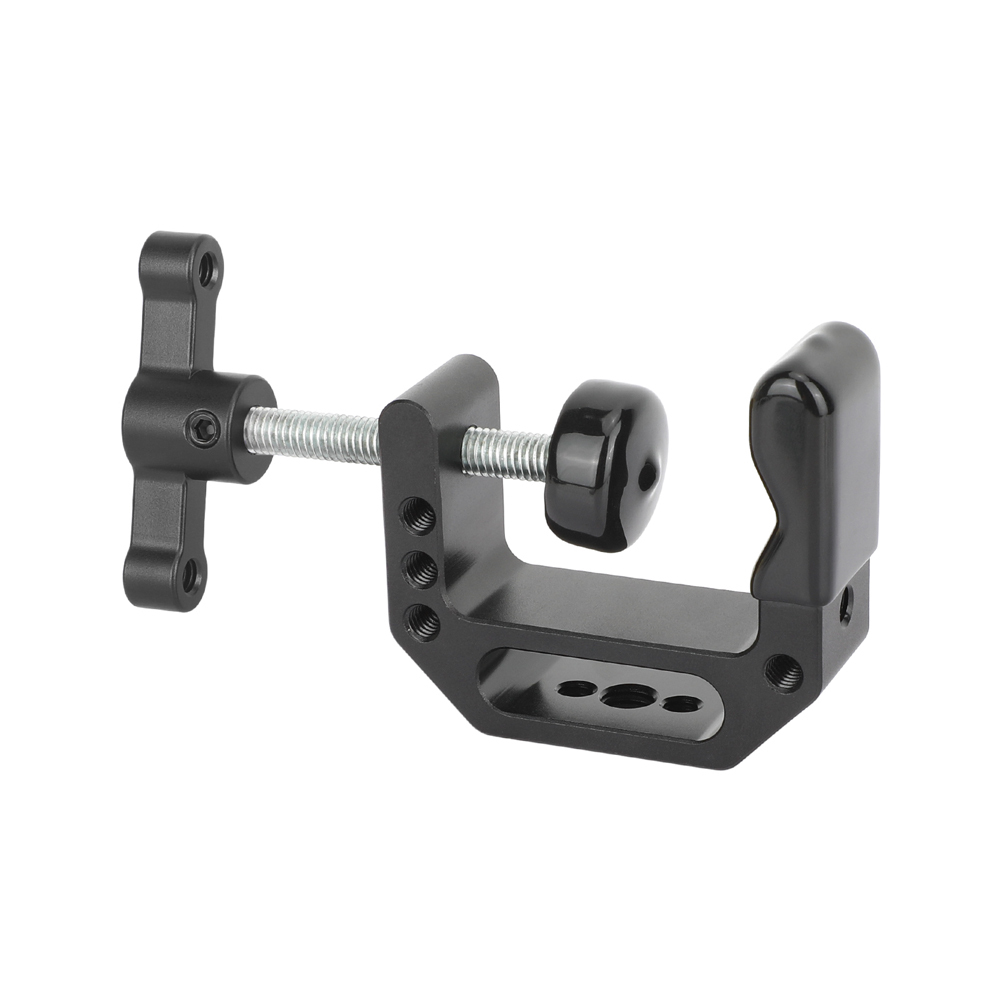 CAMVATE C-clamp with 1/4"&3/8" Thread (Black T-handle)