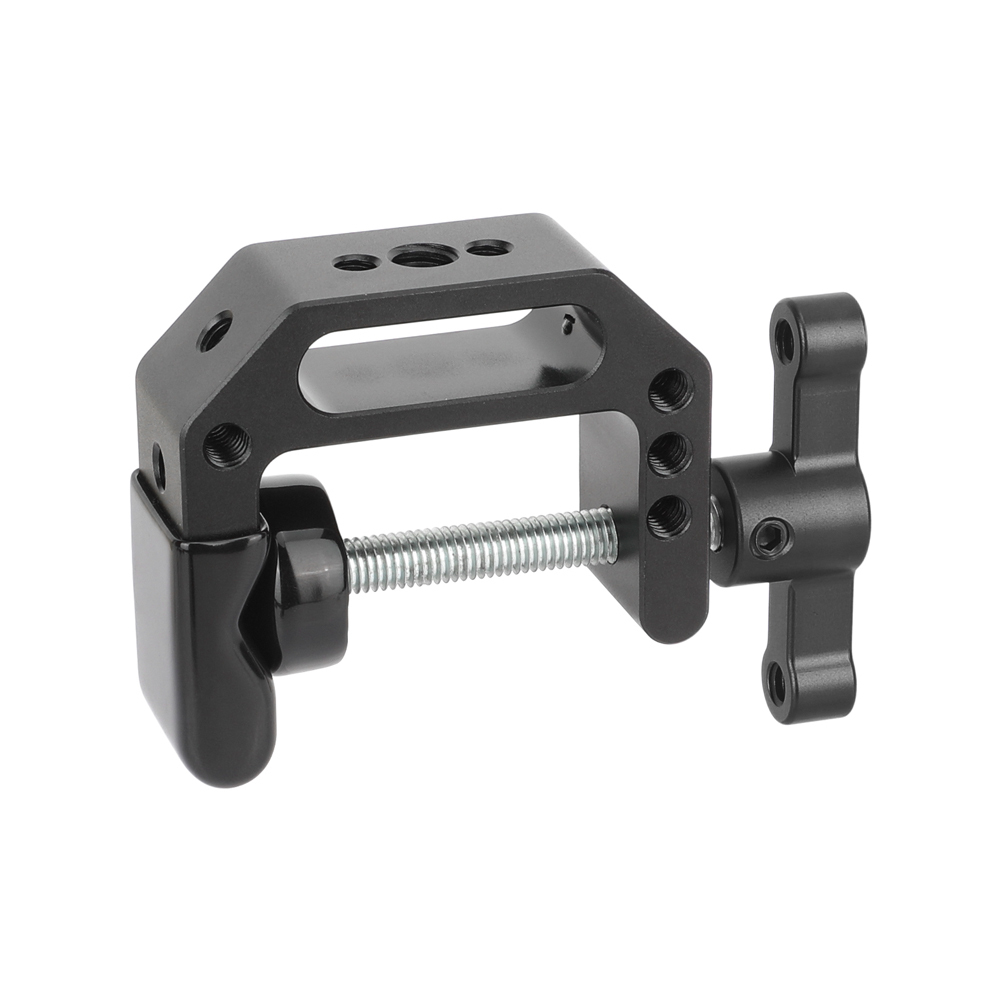 CAMVATE C-clamp with 1/4"&3/8" Thread (Black T-handle)