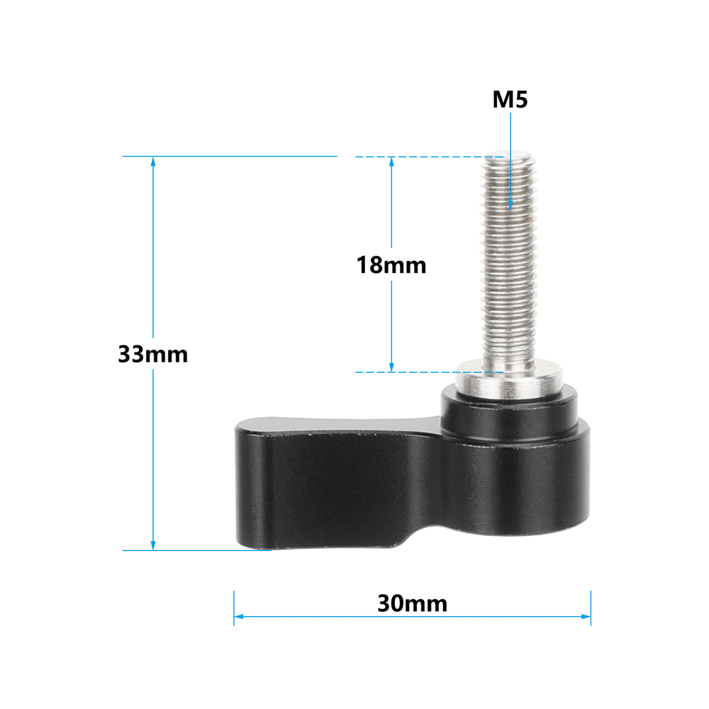 CAMVATE M5 Male Threading（18mm long） Rotating Knob Adjustable Thumb Lever Screw
