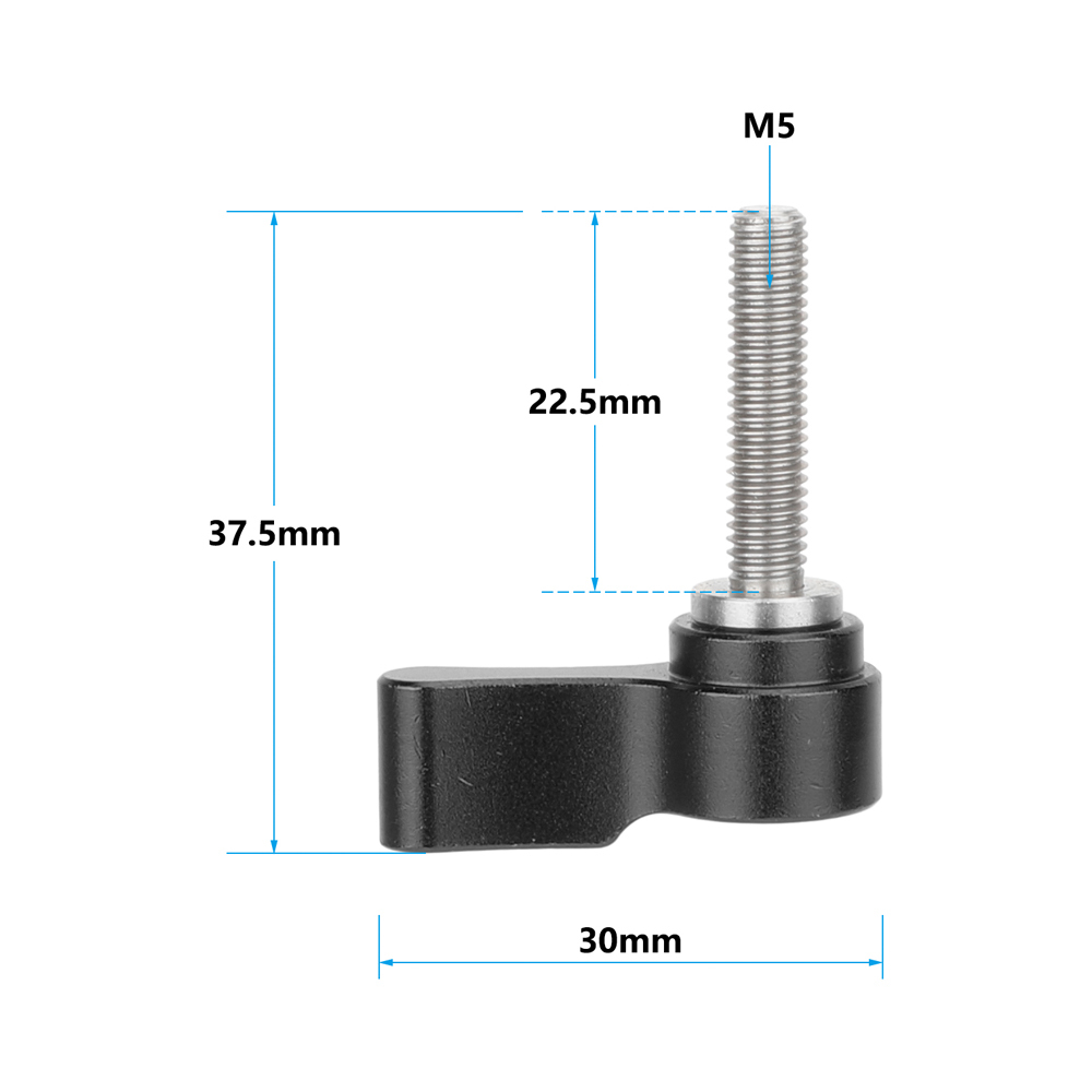 CAMVATE M5 Male Threading（22.5mm long）Rotating Knob Adjustable Thumb Lever Screw