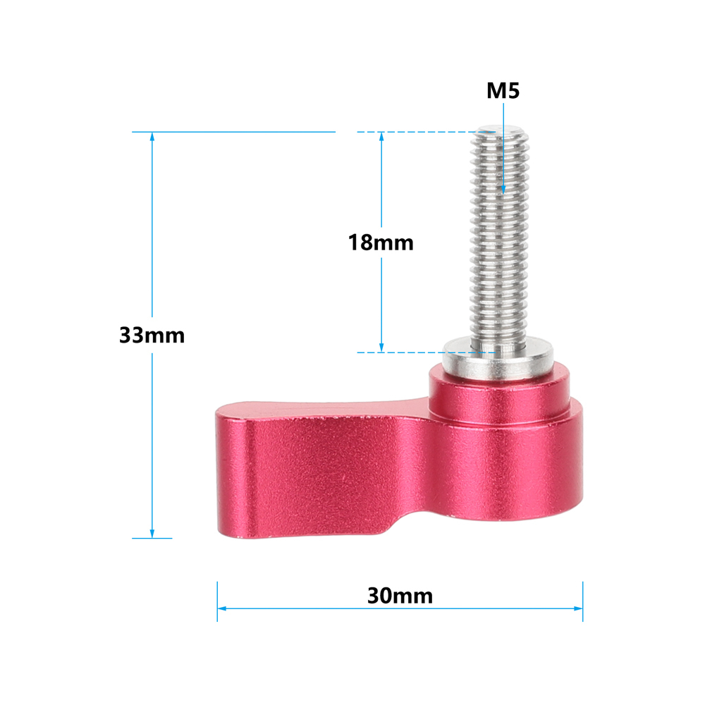 CAMVATE M5 Male Threading（18mm long） Rotating Knob Adjustable Thumb Lever Screw