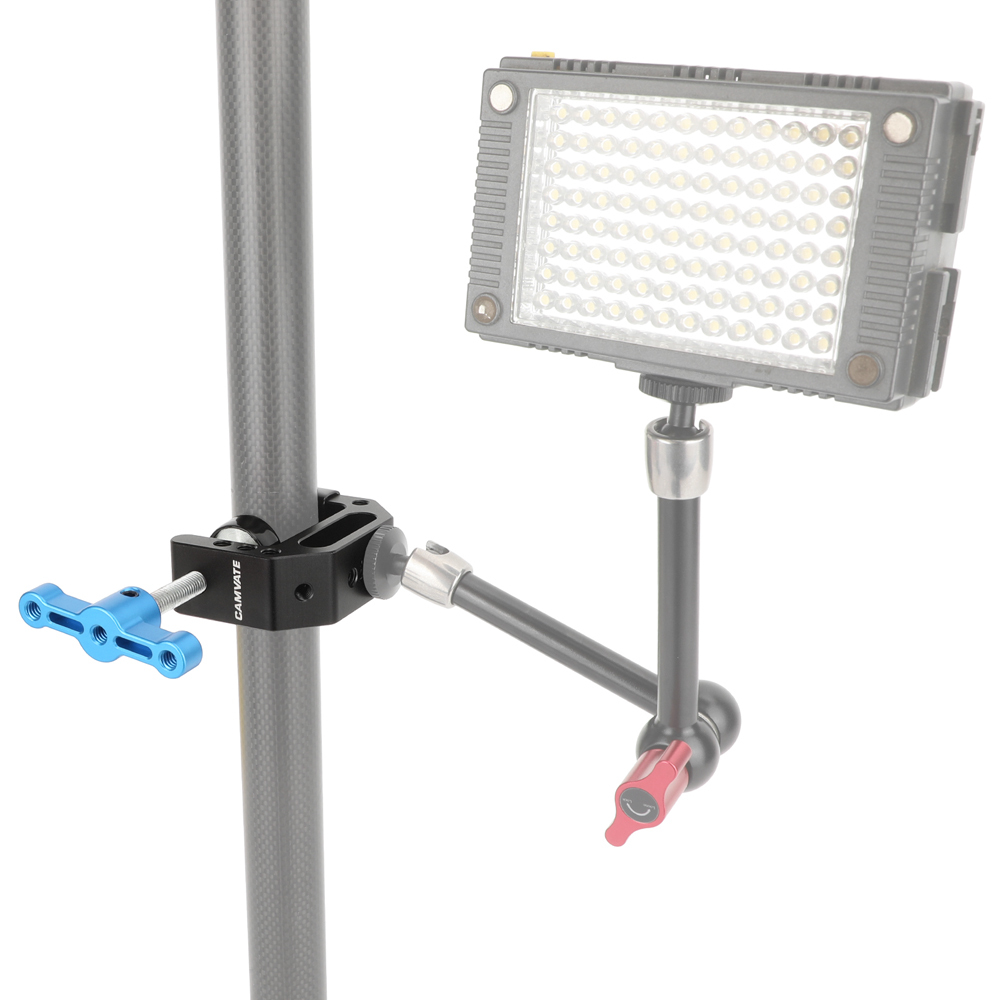CAMVATE C-Clamp with 1/4"-20 and 3/8"-16 Threads (Blue T-handle)