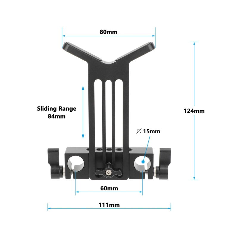 CAMVATE 15mm LWS Rod Clamp with Y-Shaped Lens Support