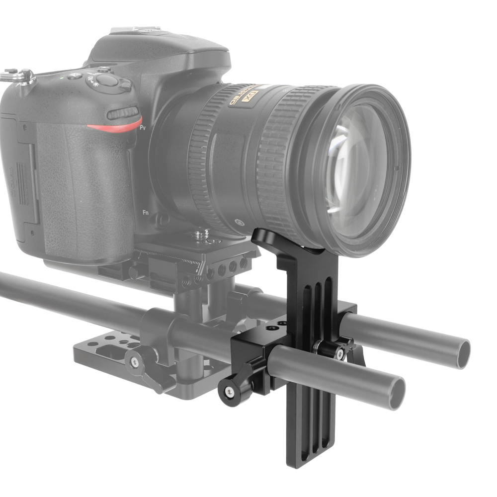 CAMVATE 15mm LWS Rod Clamp with Y-Shaped Lens Support