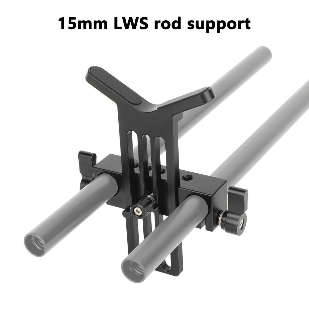 CAMVATE 15mm LWS Rod Clamp with Y-Shaped Lens Support