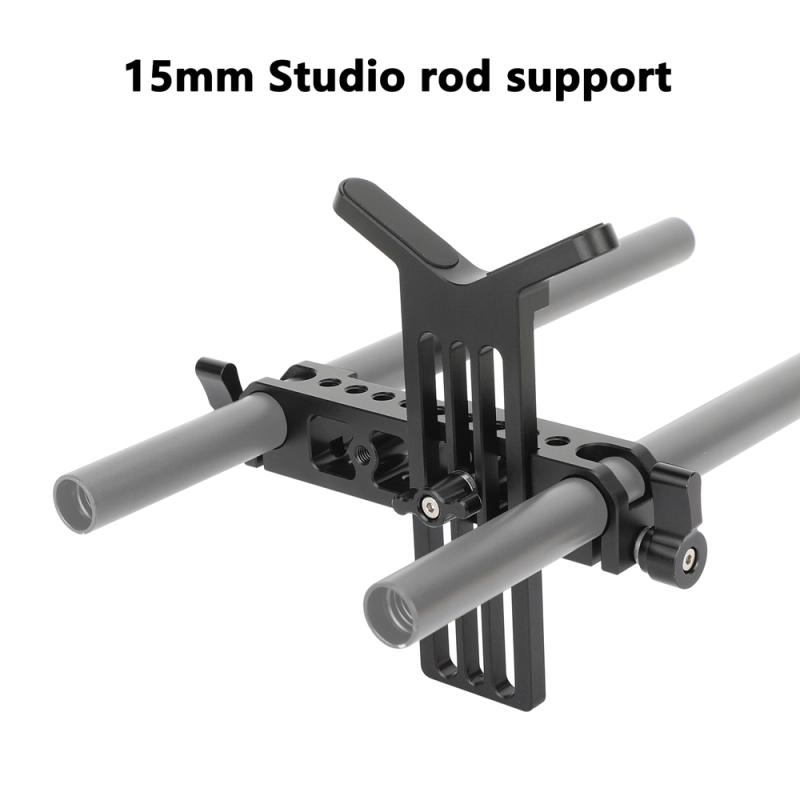 CAMVATE 15mm Studio Rod Clamp with Y-Shaped Lens Support