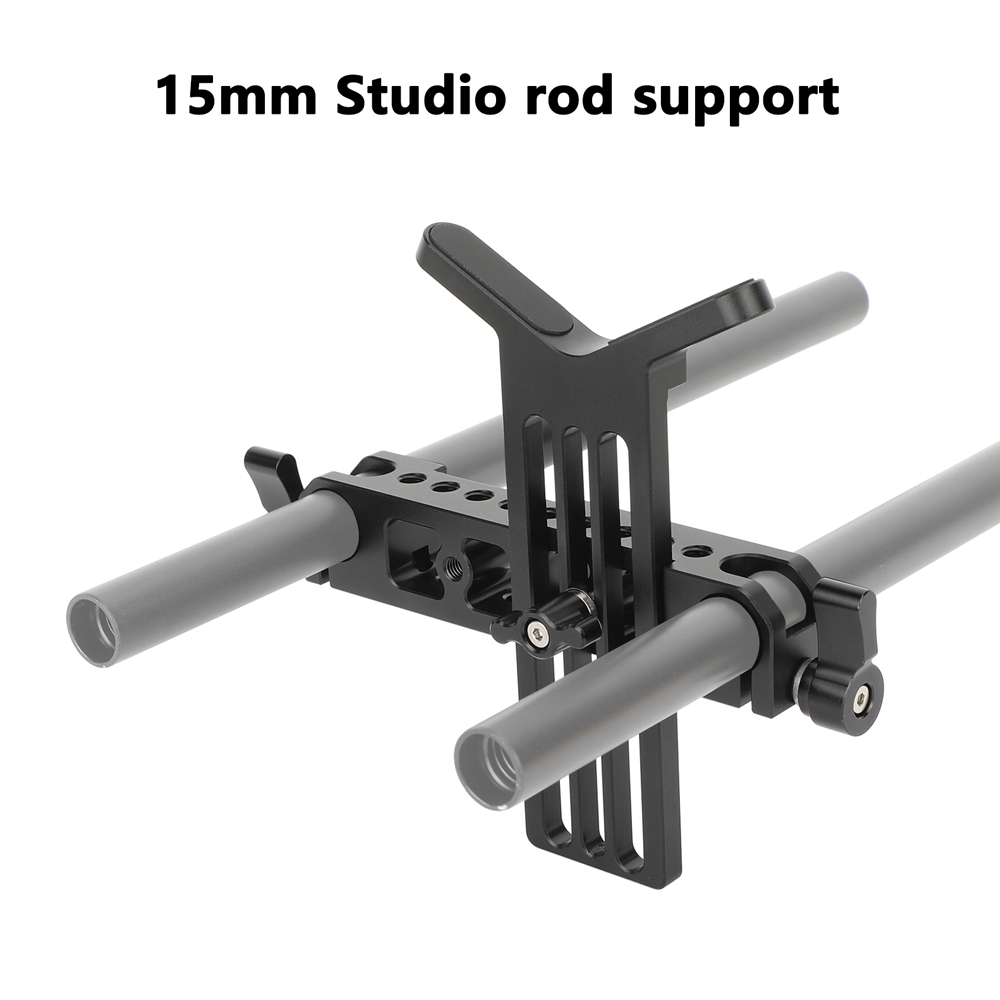 CAMVATE 15mm Studio Rod Clamp with Y-Shaped Lens Support