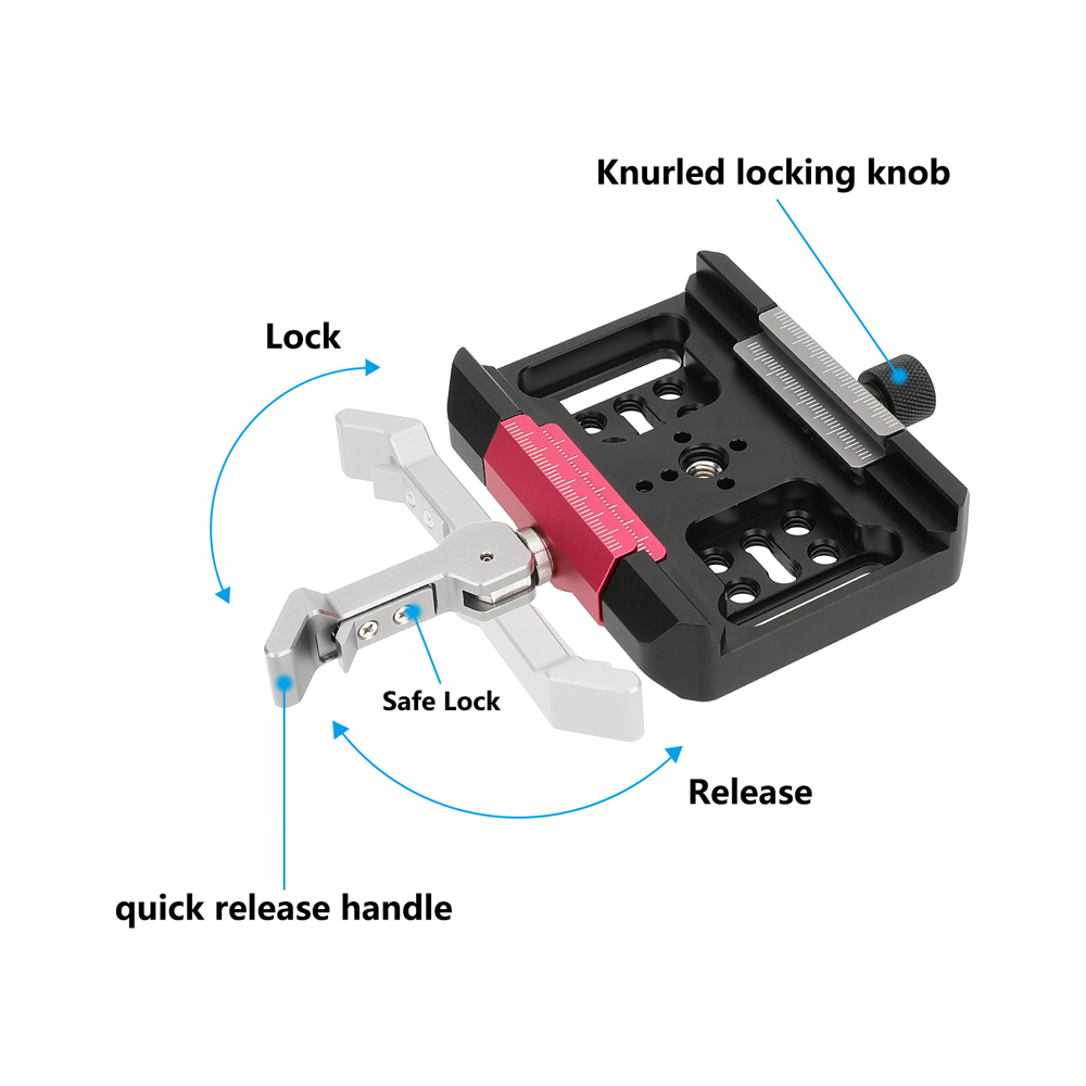 CAMVATE Arca/Manfrotto-Type Quick Release Baseplate with 15mm LWS Rod Mount