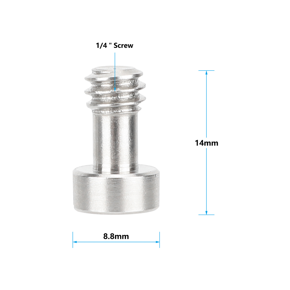 CAMVATE 1/4"-20 Captive Screw (Slotted & Hexagon Head, 2-Pack)