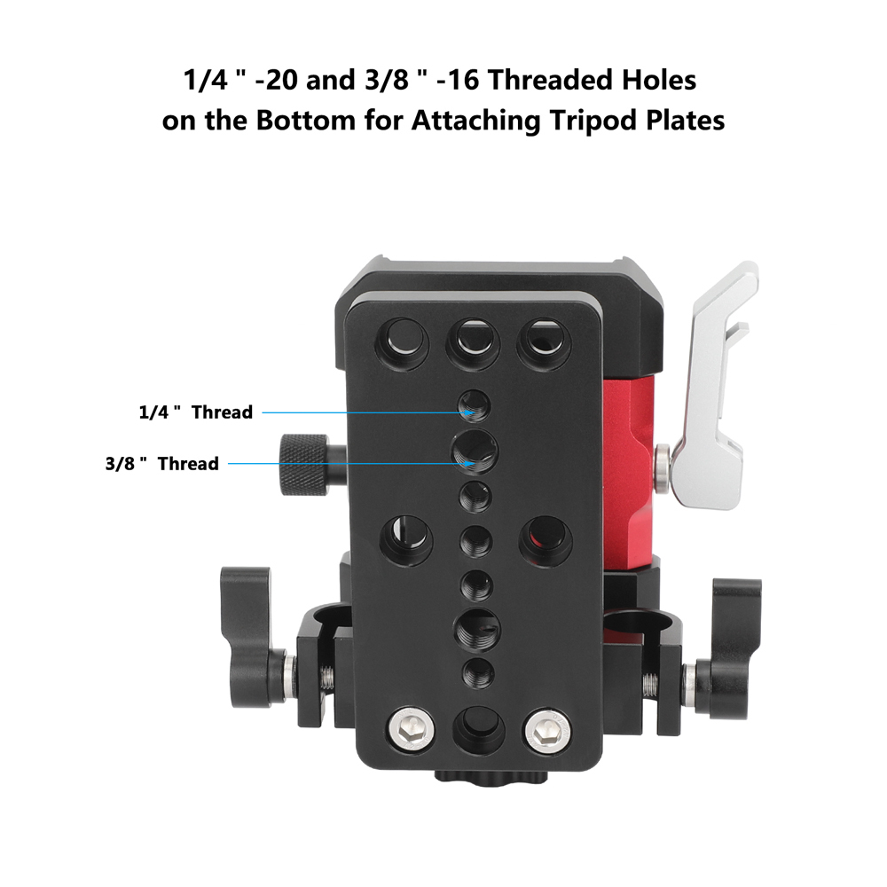 CAMVATE Arca/Manfrotto-Type Quick Release Baseplate with 15mm LWS Rod Mount