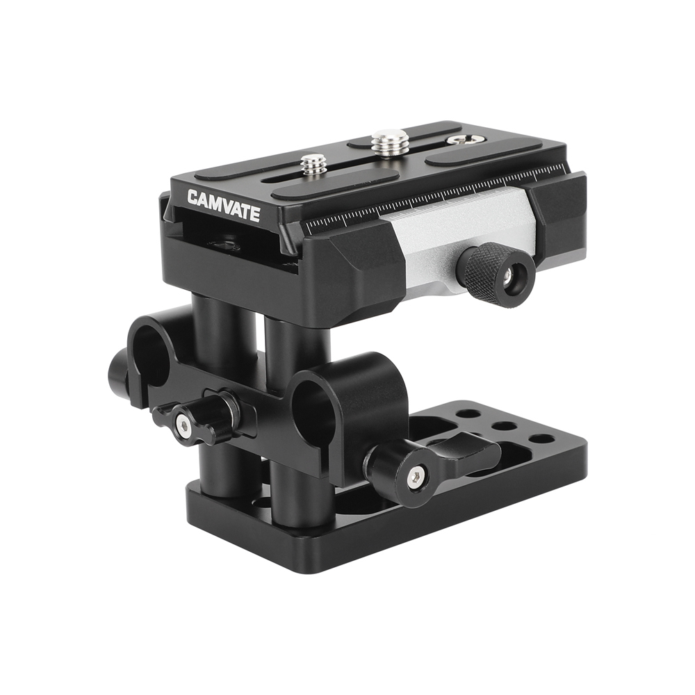 CAMVATE Arca/Manfrotto-Type Quick Release Baseplate with 15mm LWS Rod Mount