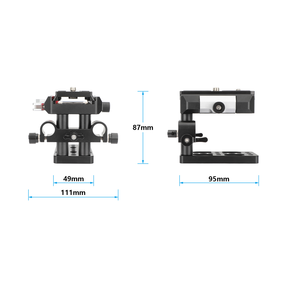 CAMVATE Arca/Manfrotto-Type Quick Release Baseplate with 15mm LWS Rod Mount