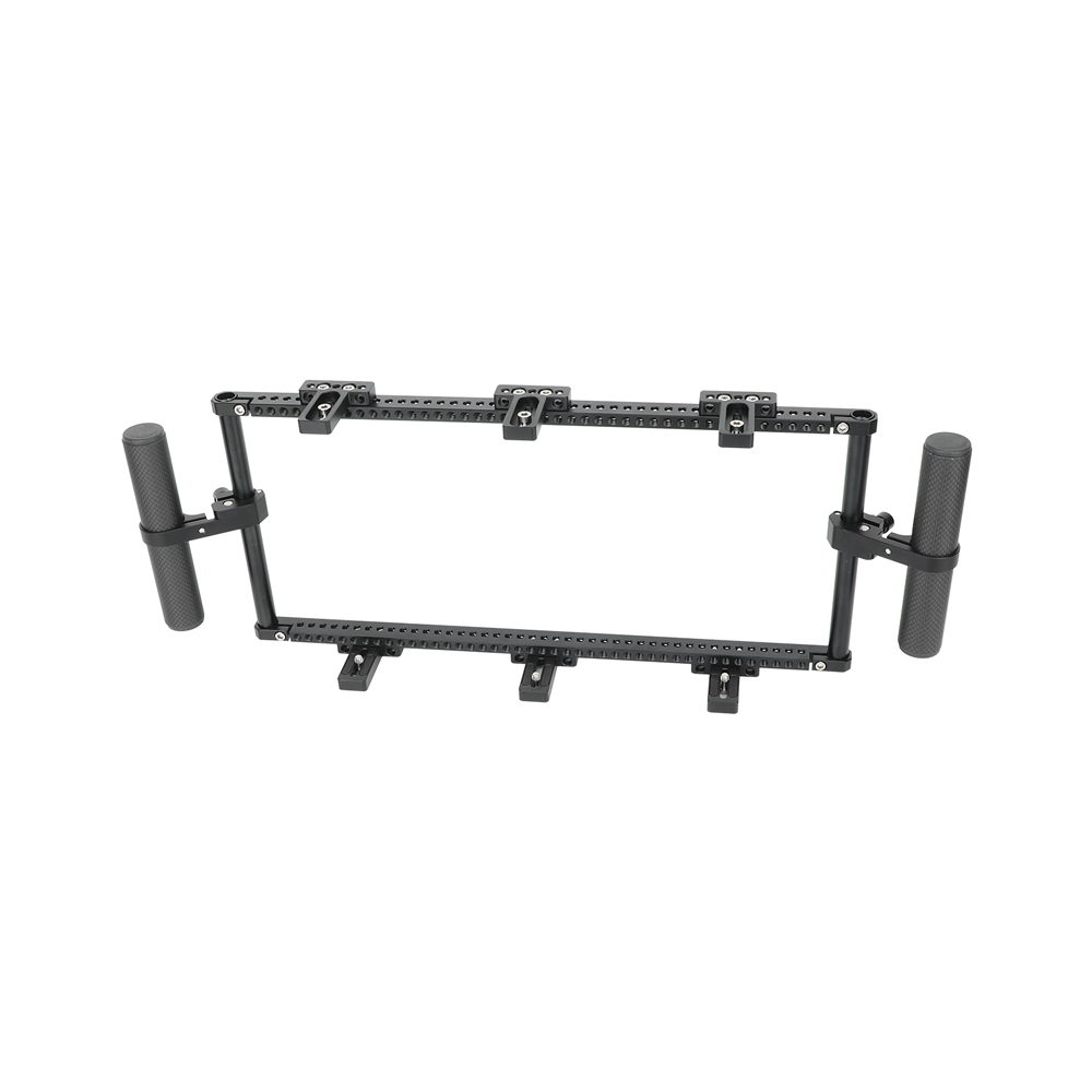 CAMVATE Director's Monitor Cage with Triple Monitor Mount & Dual Carbon Fiber Handgrips