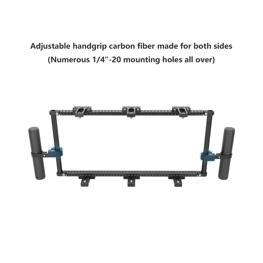 CAMVATE Director's Monitor Cage with Triple Monitor Mount & Dual Carbon Fiber Handgrips