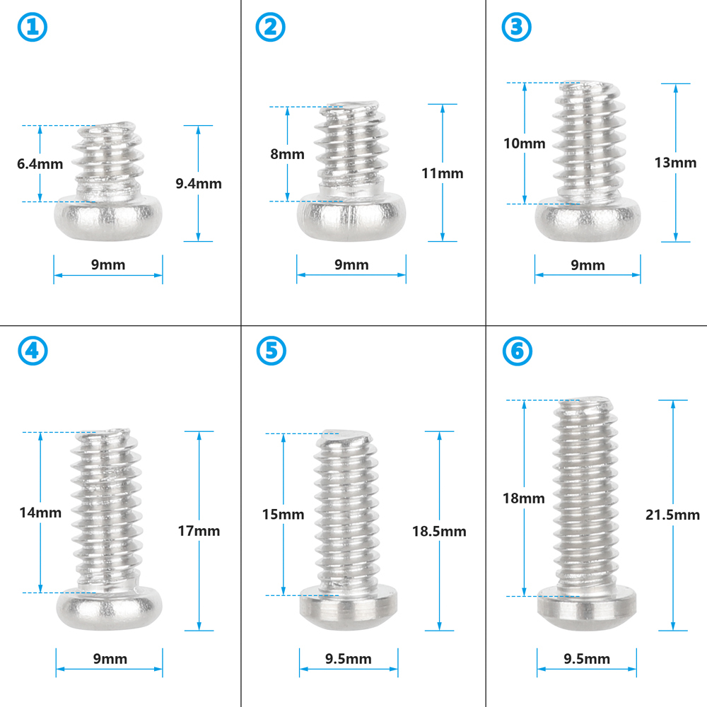 CAMVATE 1/4"-20 Mounting Screw Set for Camera Accessories