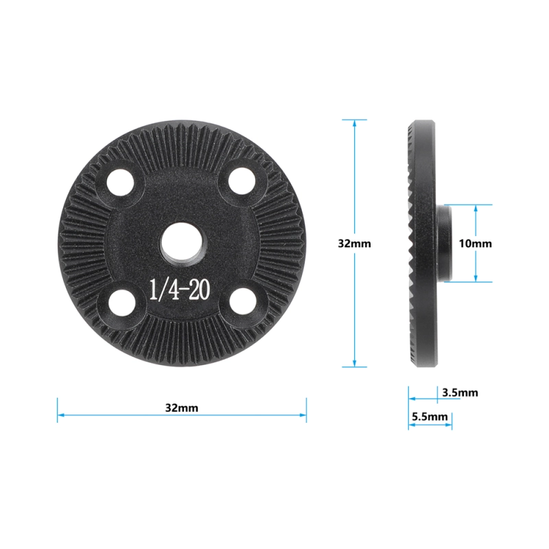 CAMVATE ARRI-Style Rosette with 1/4"-20 Center Thread