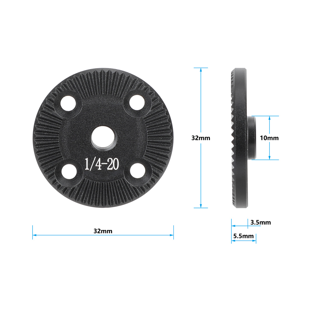 CAMVATE ARRI-Style Rosette with 1/4"-20 Center Thread