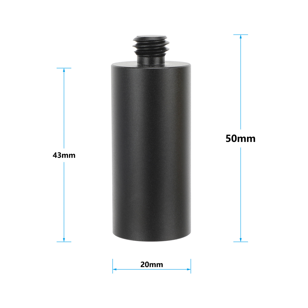 CAMVATE 5/8"-27 Female to 3/8"-16 Male Mic Stand Adapter (2" Long, 2-Pack)