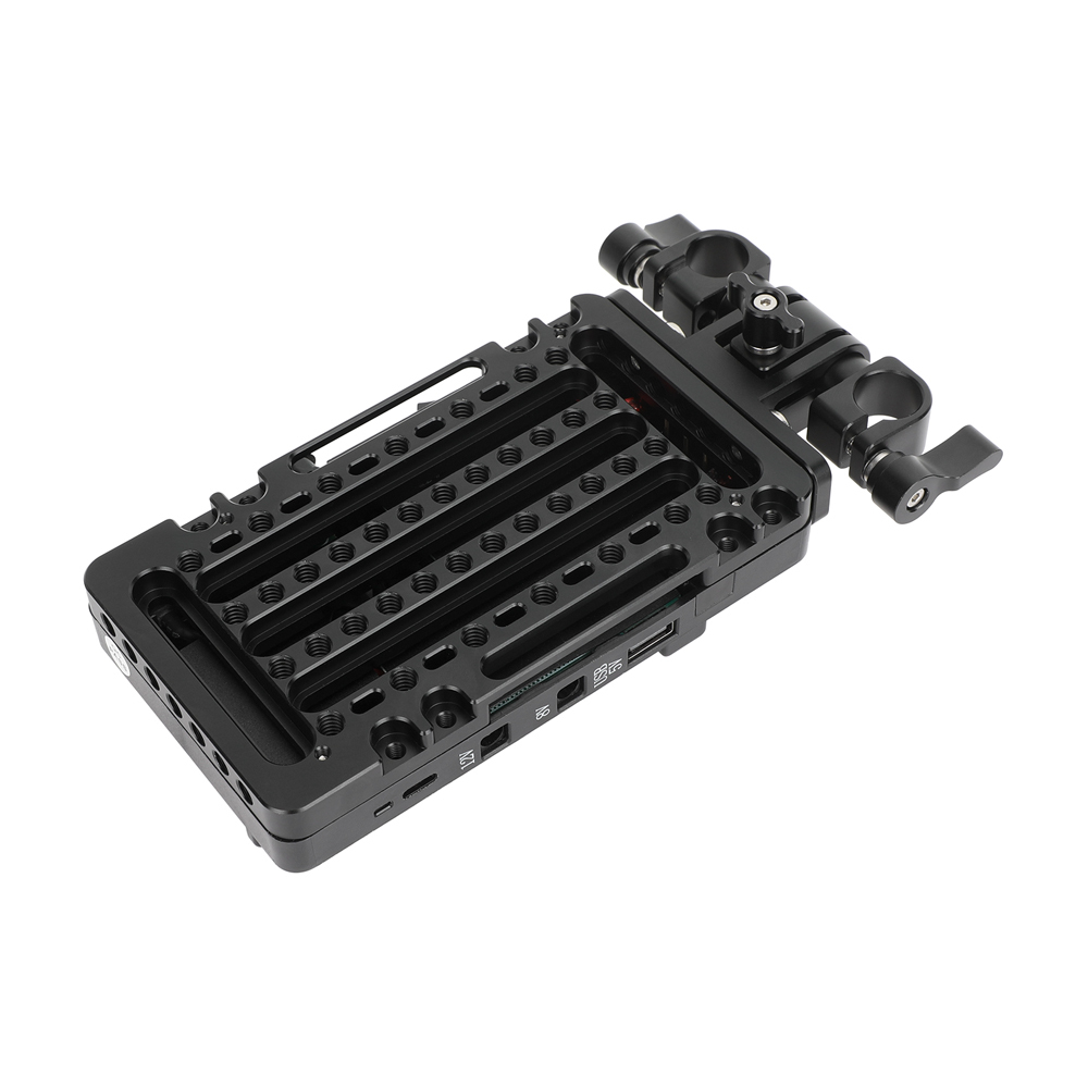 CAMVATE V-Mount Battery Plate with Cheese Plate & 15mm Swiveling Rod Clamp